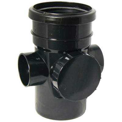 Product image for Ring Seal Soil Access Pipe Single Socket 110mm Black