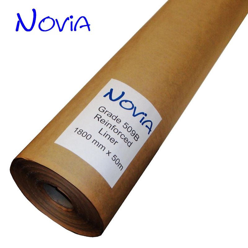 Product image for Novia 509B Grade Reinforced Kraft Union Shed Liner - 50m x 1.8m