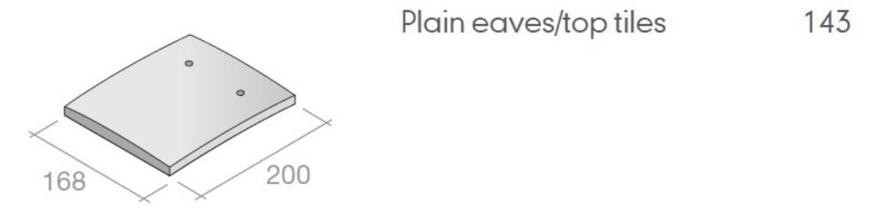 Product image for Marley Concrete Plain Eaves/Top Roof Tile - Smooth Grey