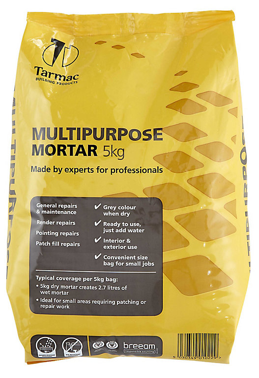 Product image for Tarmac Multipurpose Mortar, 5kg Bag - Requires mixing before use