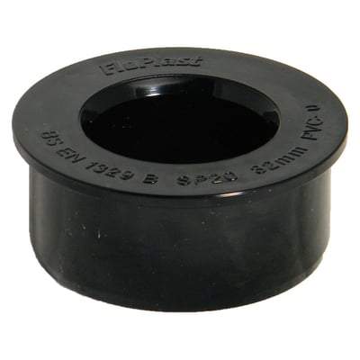 Product image for 32mm FloPlast ABS Soil Solvent Waste Boss Adaptor Black