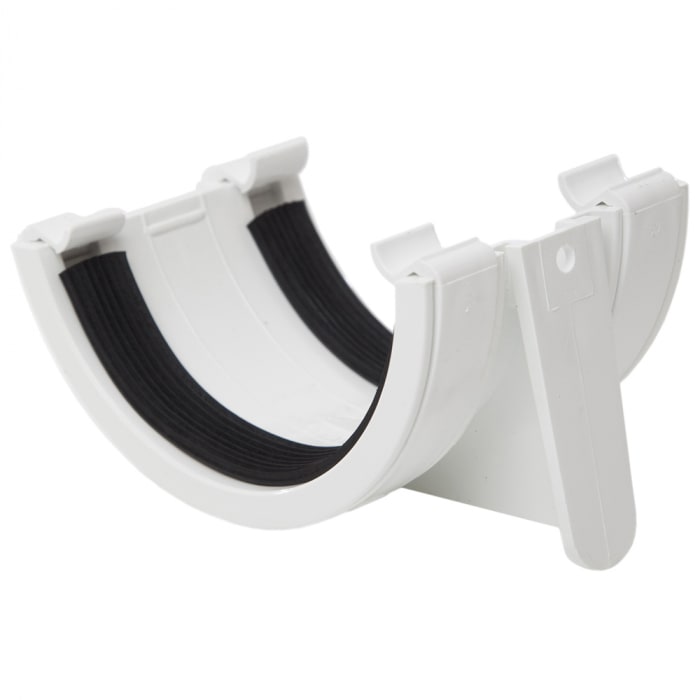 Product image for Half Round Gutter Union Bracket White 112mm