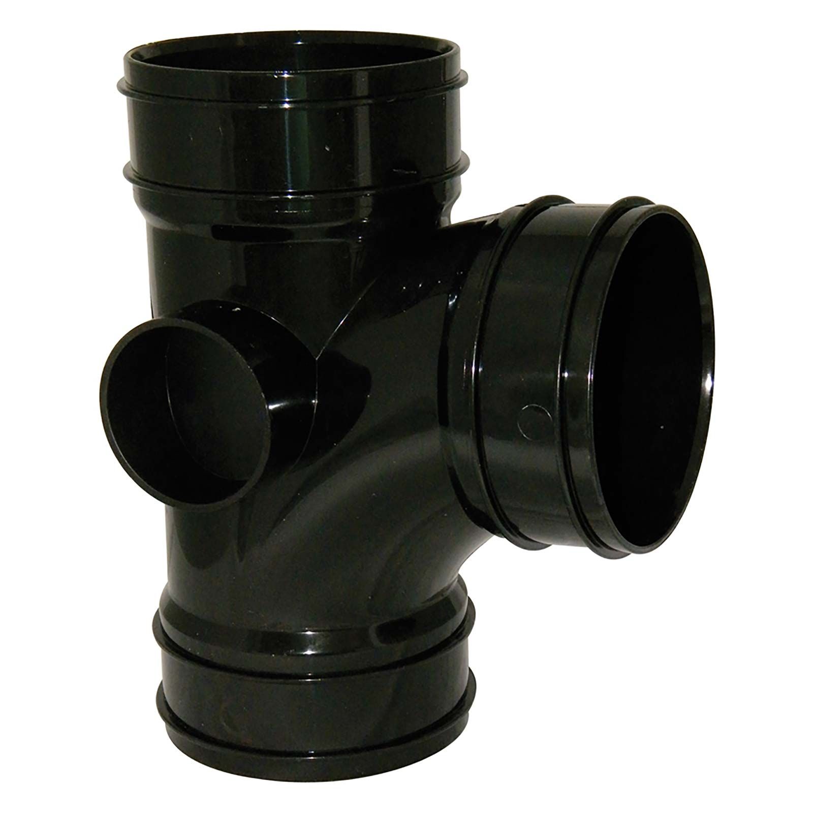 Product image for 110mm Soil Pipe Equal Branch 92.5 Degrees Solvent Weld - Black
