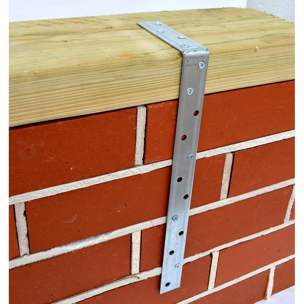 Product image for 1000mm Speed Pro Heavy Duty Restraint Strap Bent At 150mm Galvanised 1000mm 4mm X 27.5mm