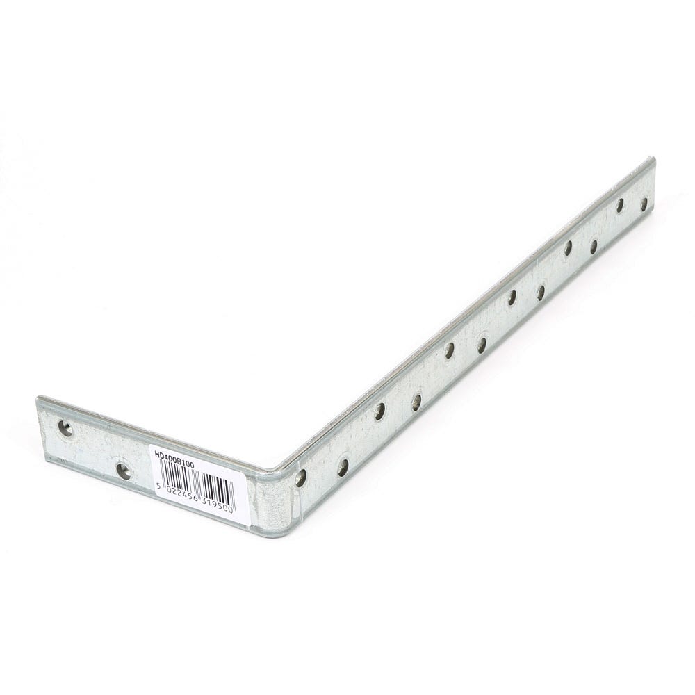 Product image for 400mm Speed Pro Light Duty Restraint Strap Bent At 100mm Galvanised 2.4mm X 27.5mm