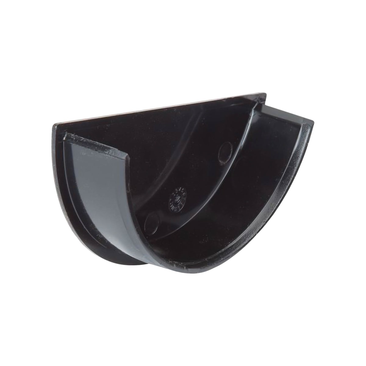 Product image for Half Round Gutter Internal Stop End Black 112mm