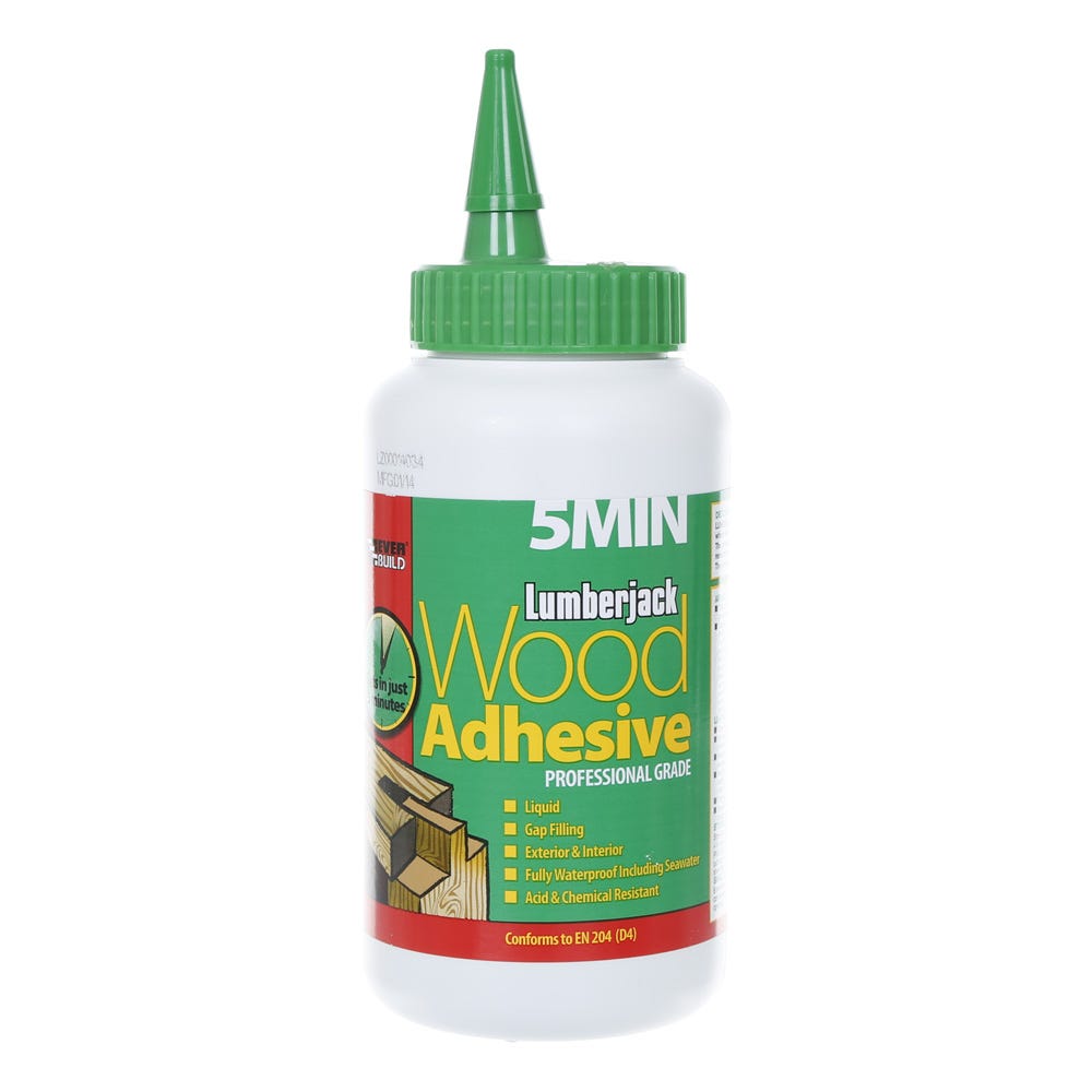 Product image for Lumberjack 5 Minute Polyurethane Wood Adhesive Liquid 750g
