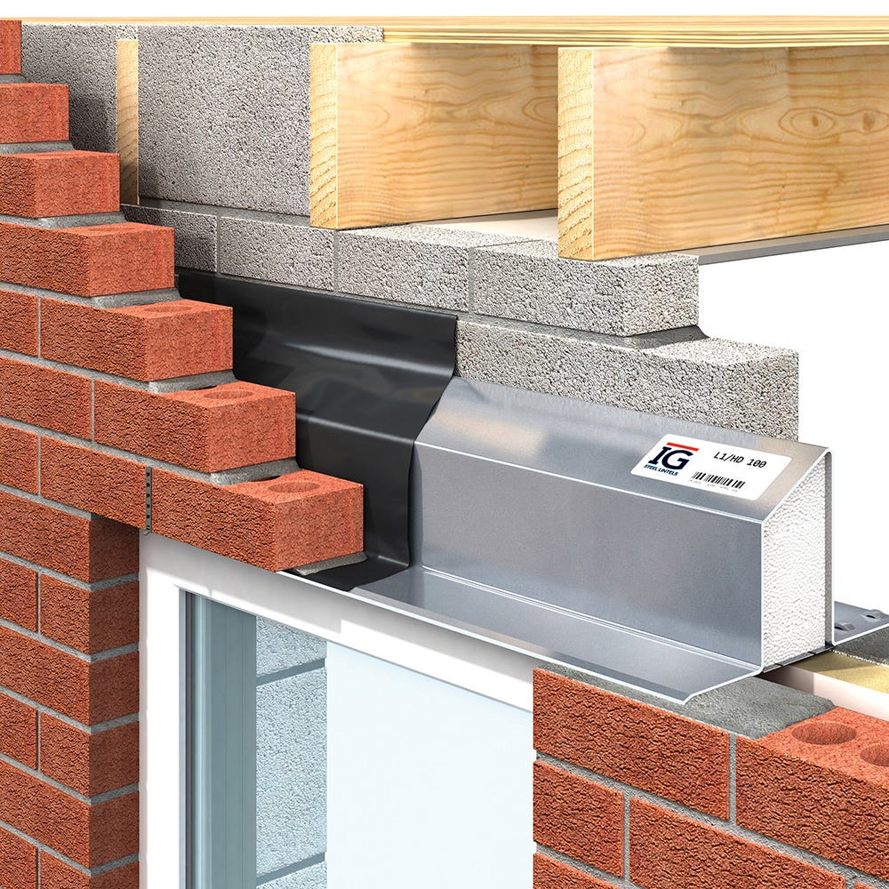 Product image for IG L1/HD 100 90-105mm Steel Cavity Lintel 1800mm