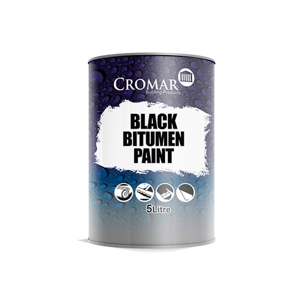Image of Cromar Black Bitumen Paint 5L