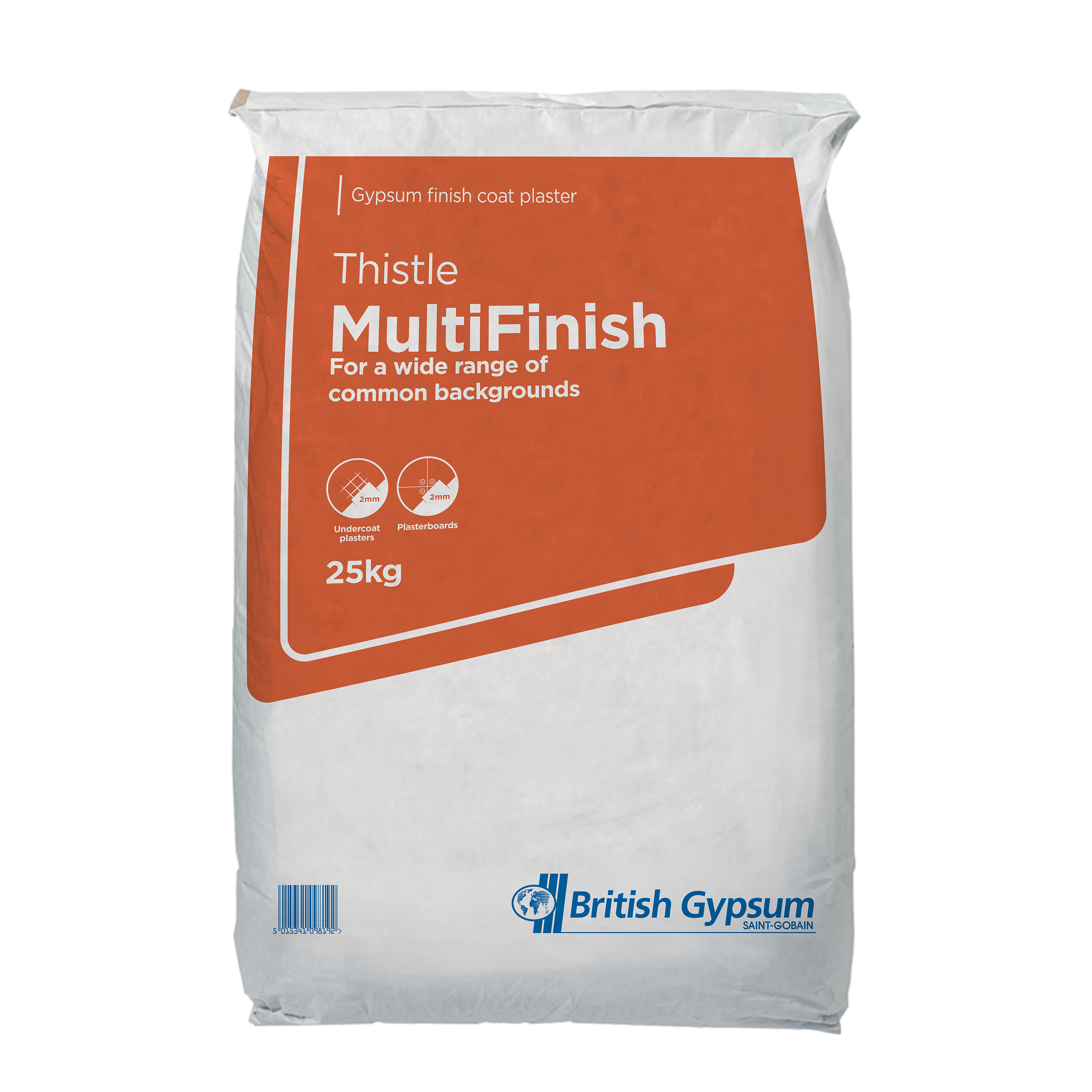 Product image for British Gypsum Thistle MultiFinish Coat Plaster 25kg