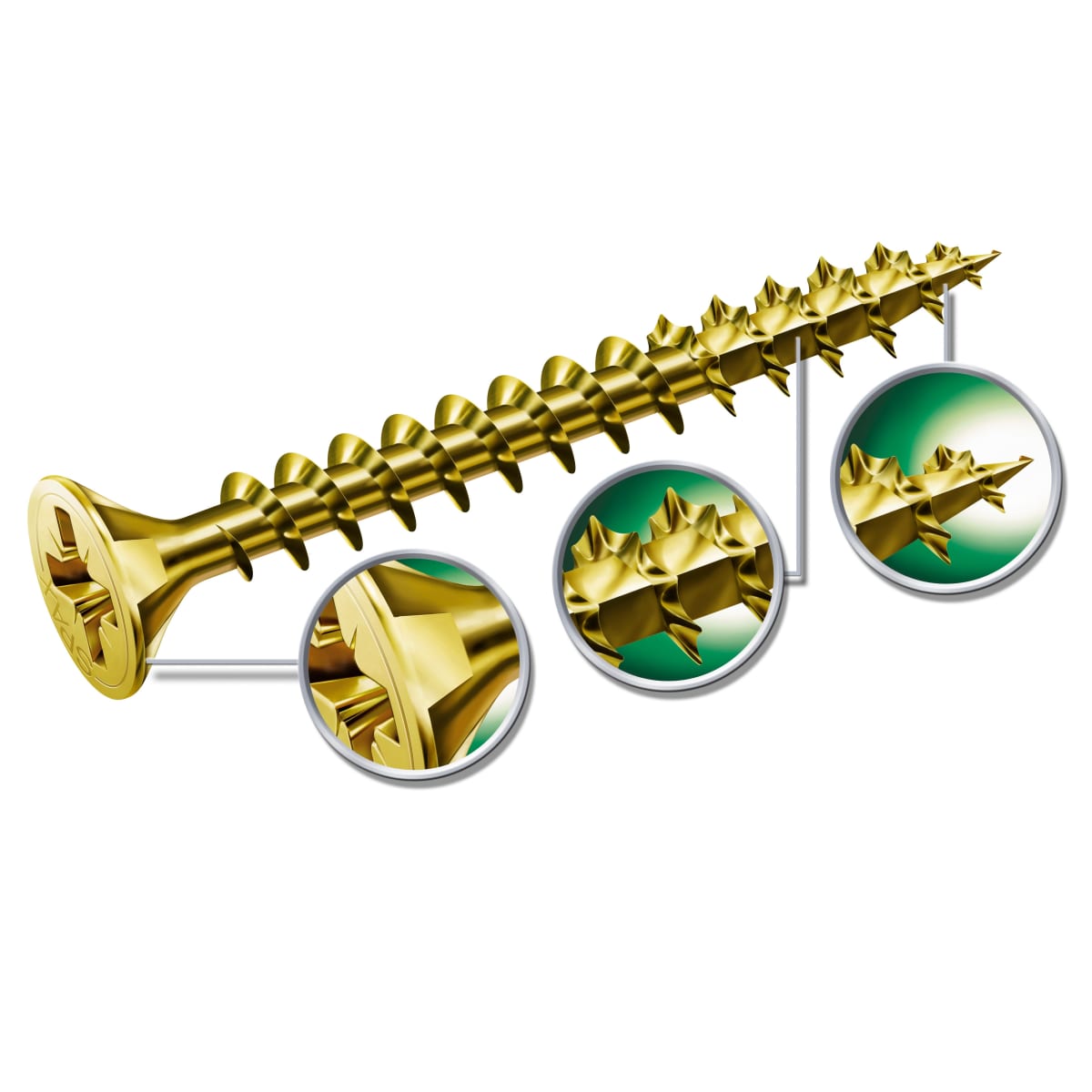 Product image for SPAX YELLOX Universal Countersunk Pozi Screws 25 x 4mm Yellow Pack of 200