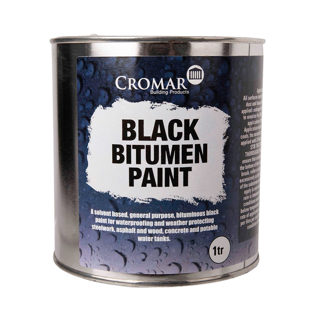 Image of Cromar Black Bitumen Paint 1L