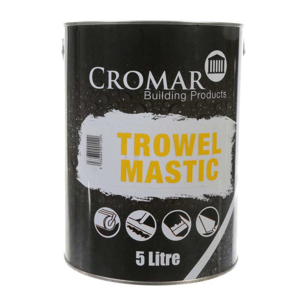 Product image for Cromar Bituminous Trowel Mastic Black 5L