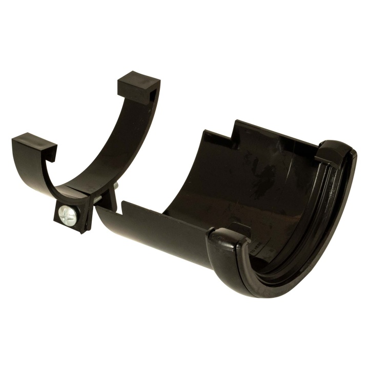Product image for Half Round Gutter Metal Adaptor Black 112mm