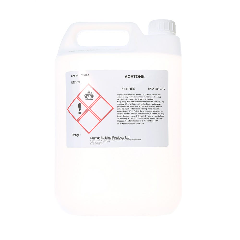 Product image for Cromar Pro GRP Acetone Cleaner 5L