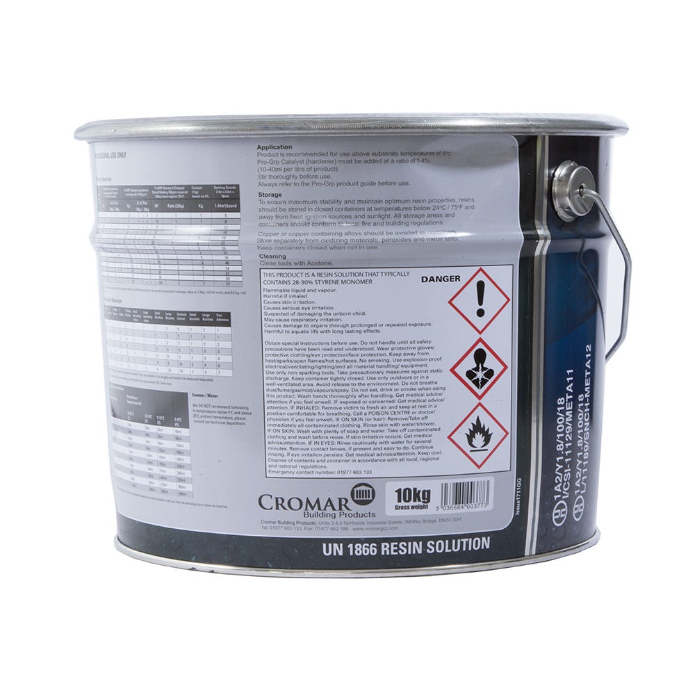 Image of Cromar Pro GRP Roofing Top Coat 10kg