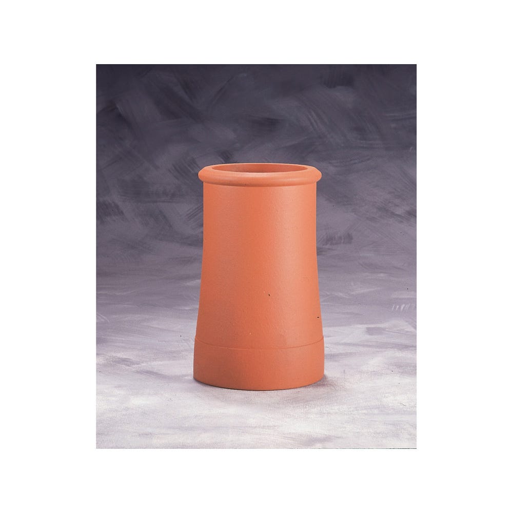 Product image for 12'' Redbank Roll Top Chimney Pot Terracotta Red