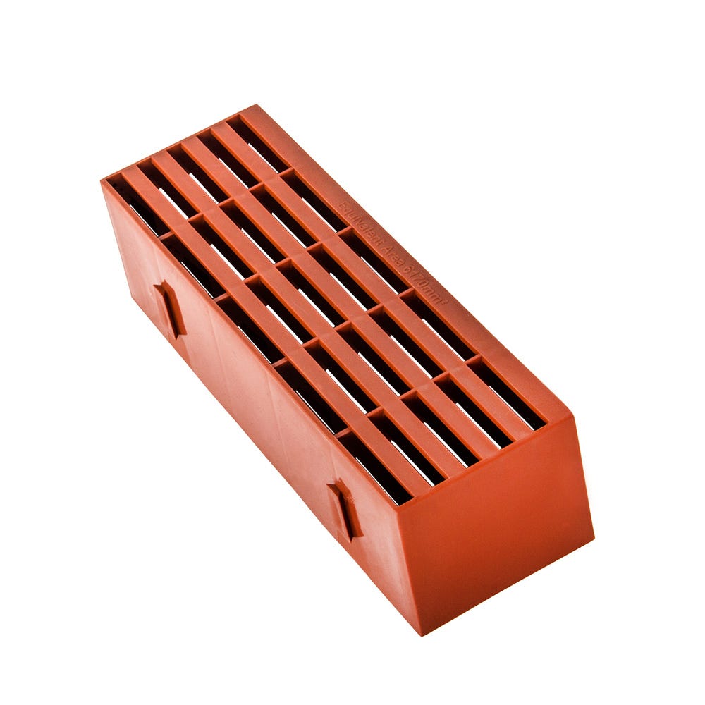 Image of 9'' X 3'' Plastic Air Brick Terracotta