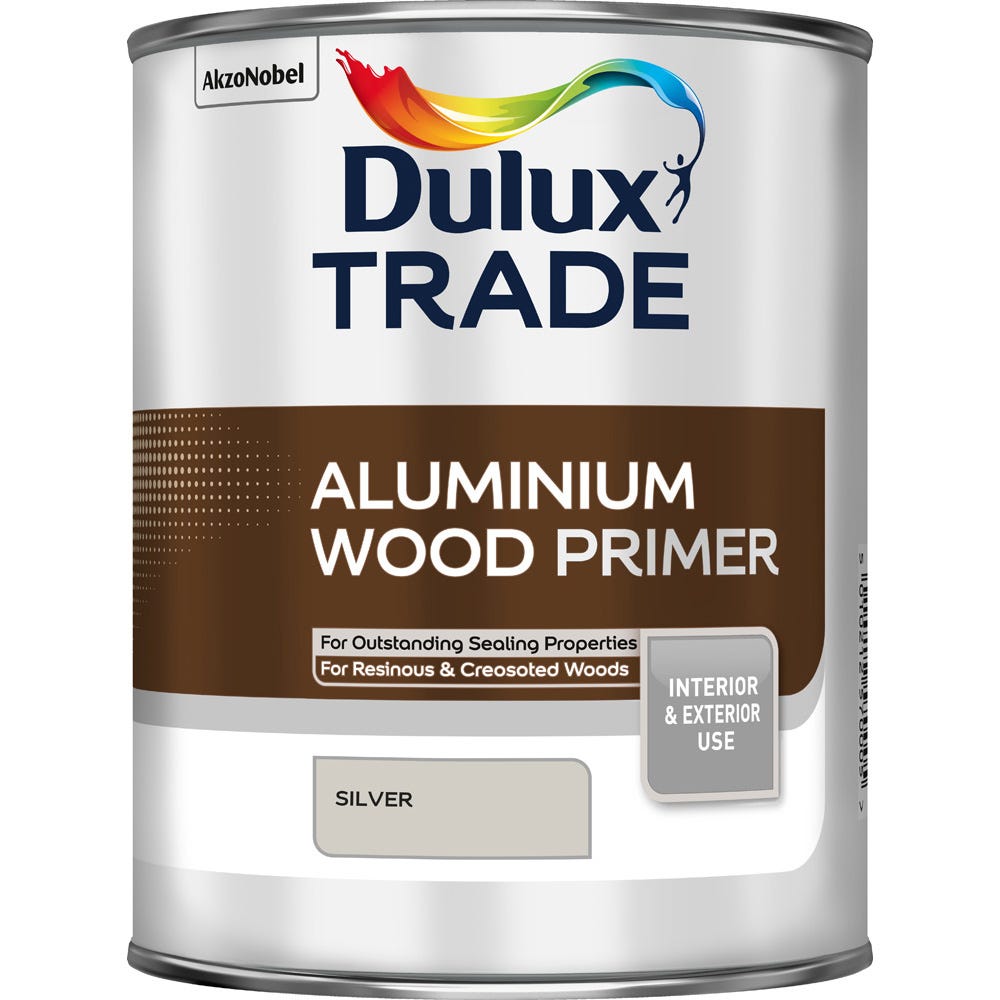 Product image for Dulux Trade Aluminium Wood Primer Silver 1L