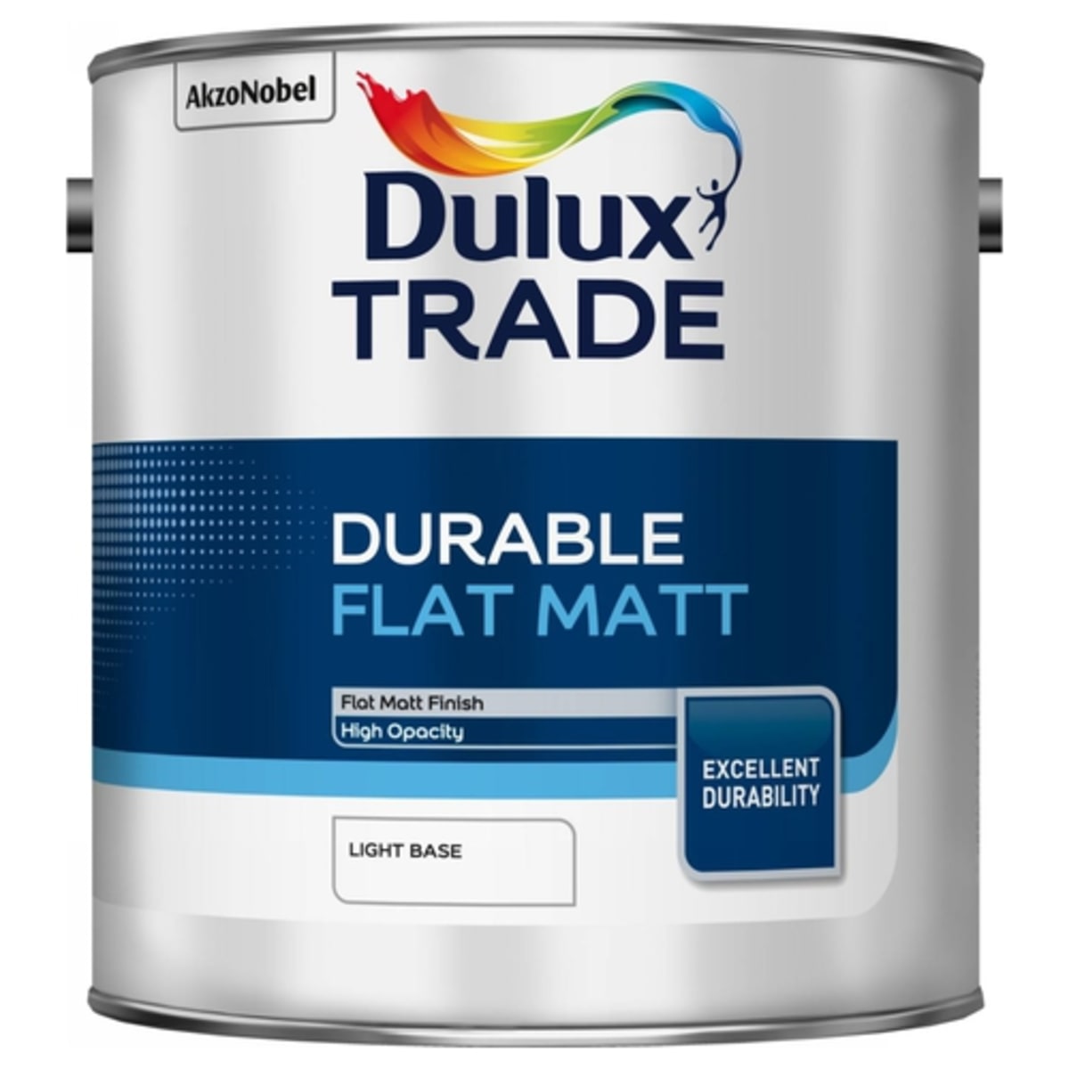 Product image for Dulux Trade Durable Flat Matt White 5L