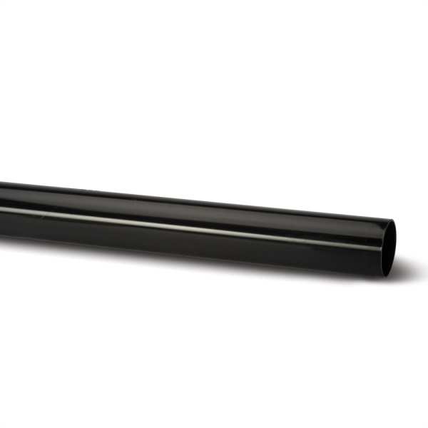 Product image for Round Downpipe 2.5m Pipe Black 68mm
