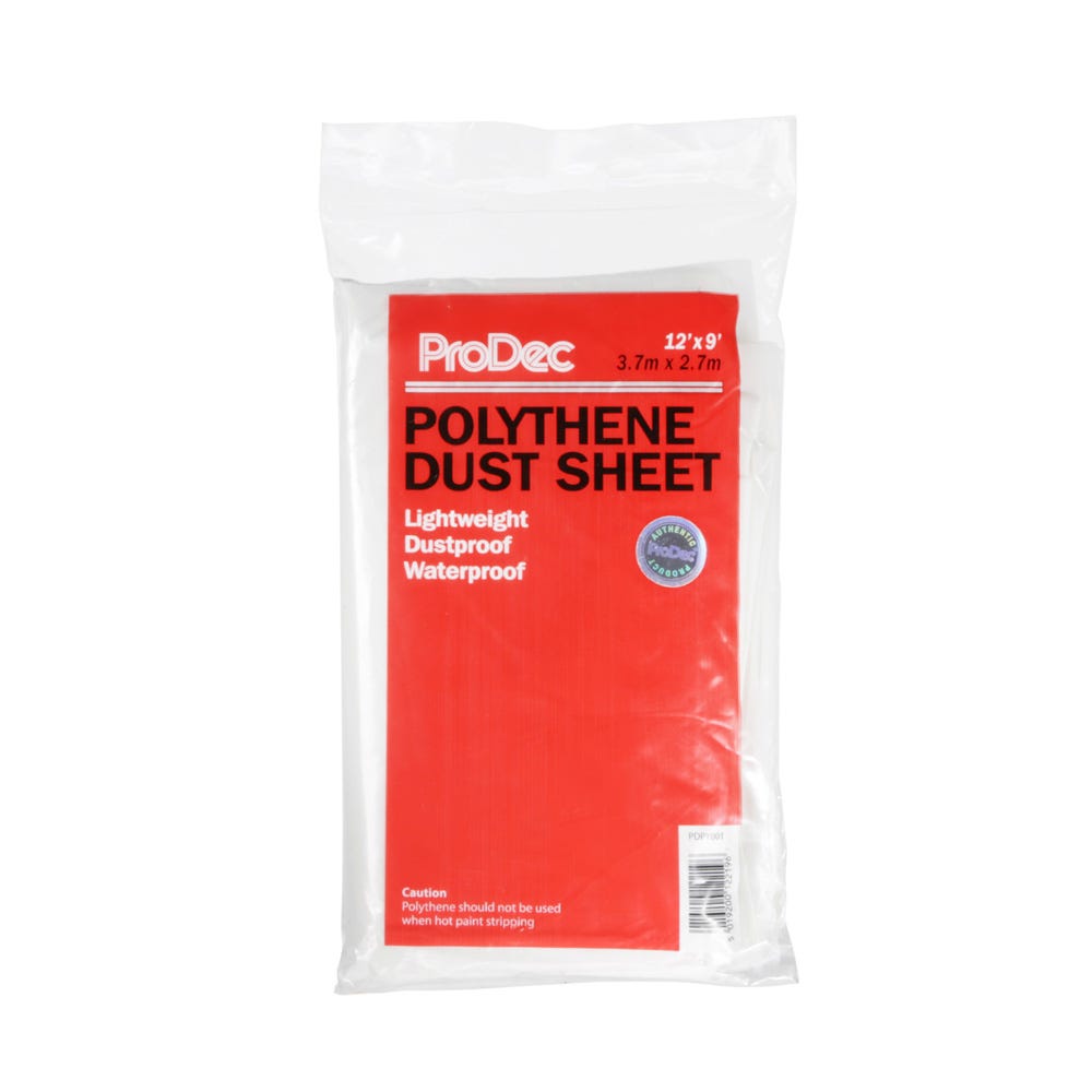 Product image for Prodec Polythene Dust Sheet 12' X 9'