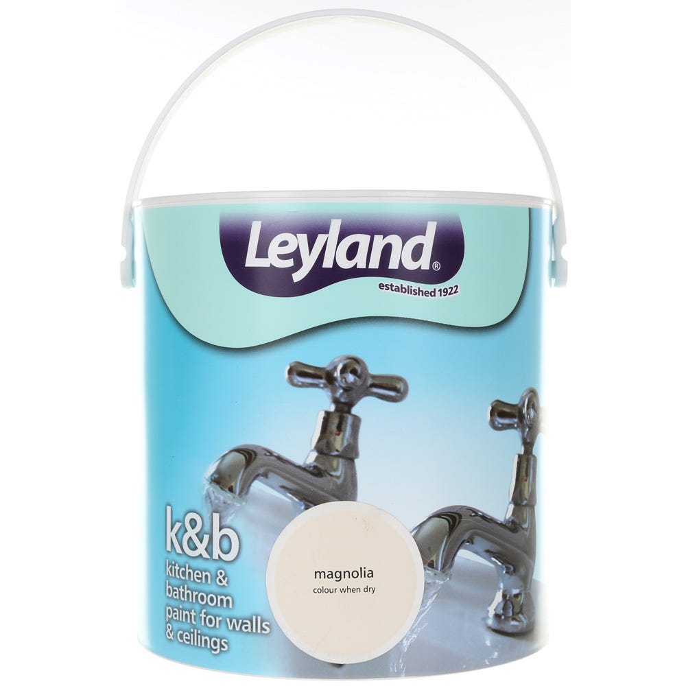 Product image for Leyland Kitchen & Bathroom Paint Magnolia 2.5L