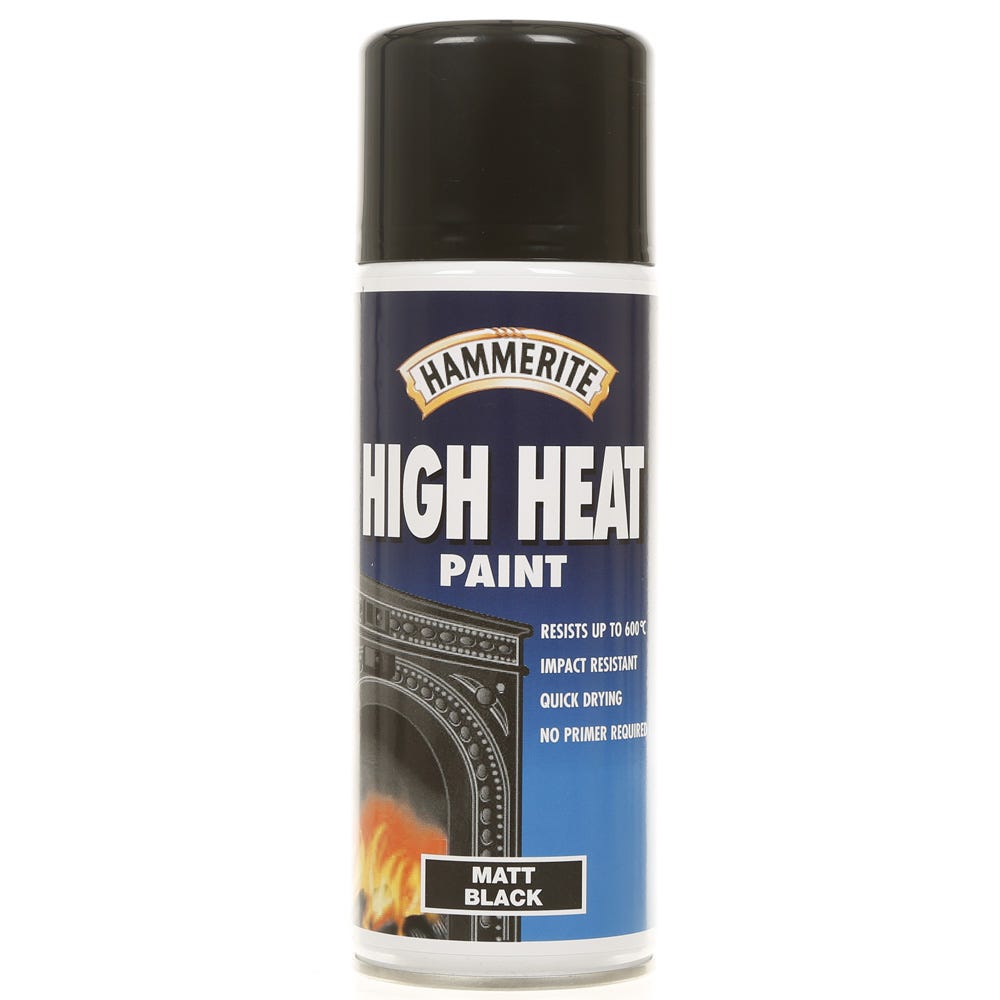 Product image for Hammerite High Heat Spray Paint Matt Black 400ml