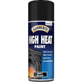 Product image for Hammerite High Heat Spray Paint Matt Black 400ml