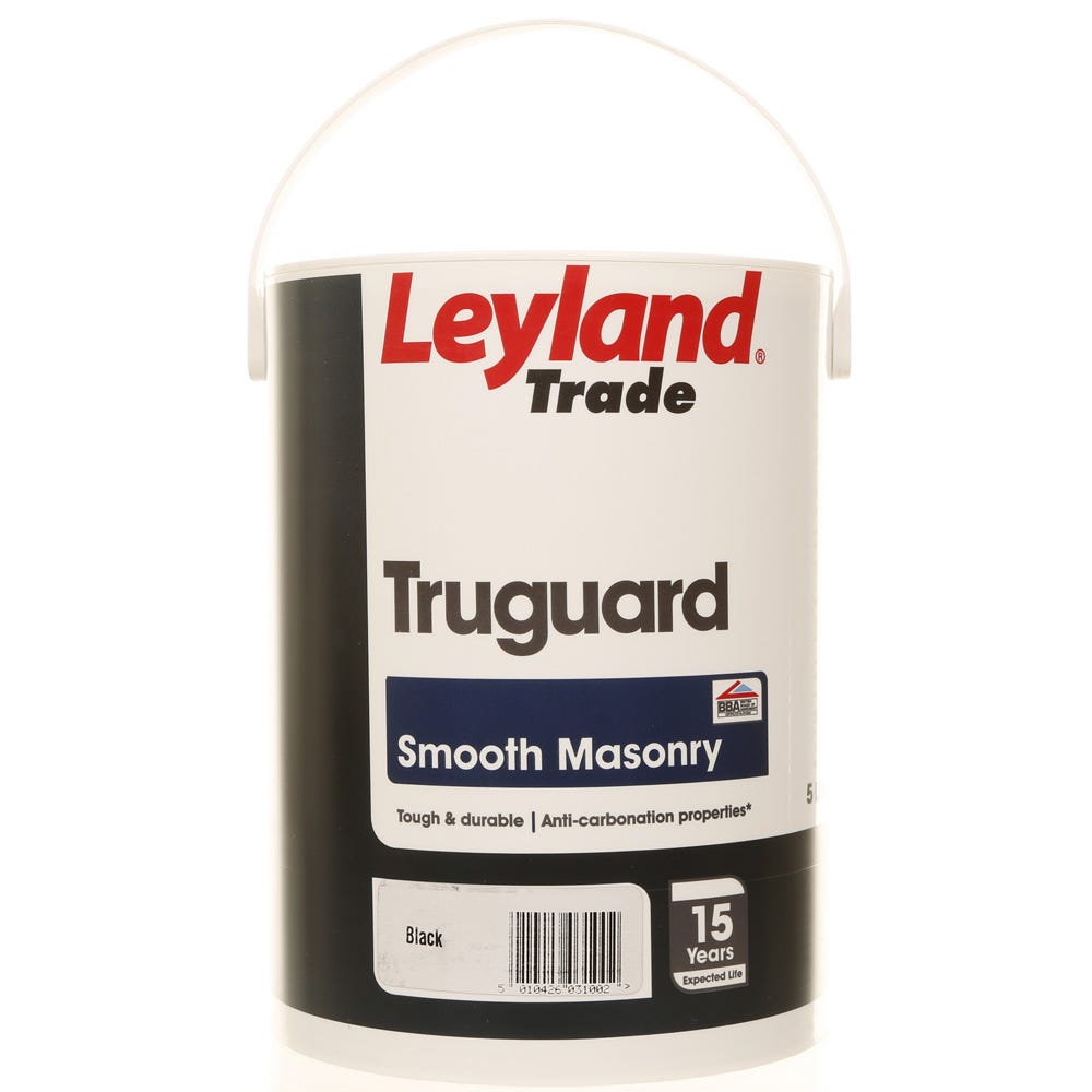 Product image for Leyland Trade Truguard Smooth Masonry Black 5L
