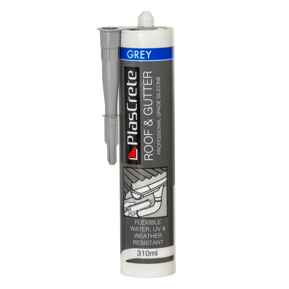 Product image for Plascrete Lead Sheet Roof & Gutter Silicone Grey 310ml