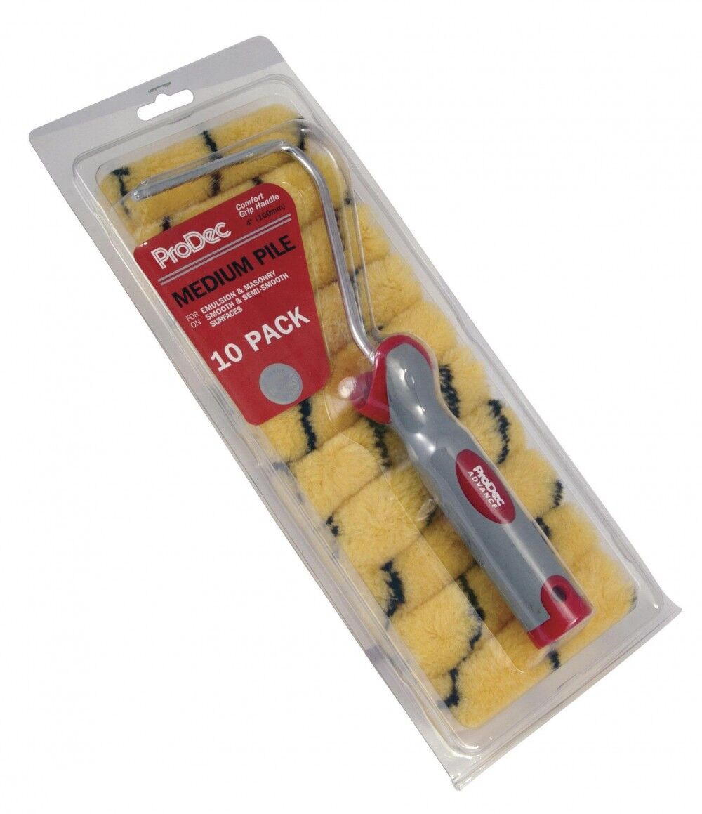 Product image for Prodec 4'' Mini Tiger Medium Rollers & Frame Pack Of 10