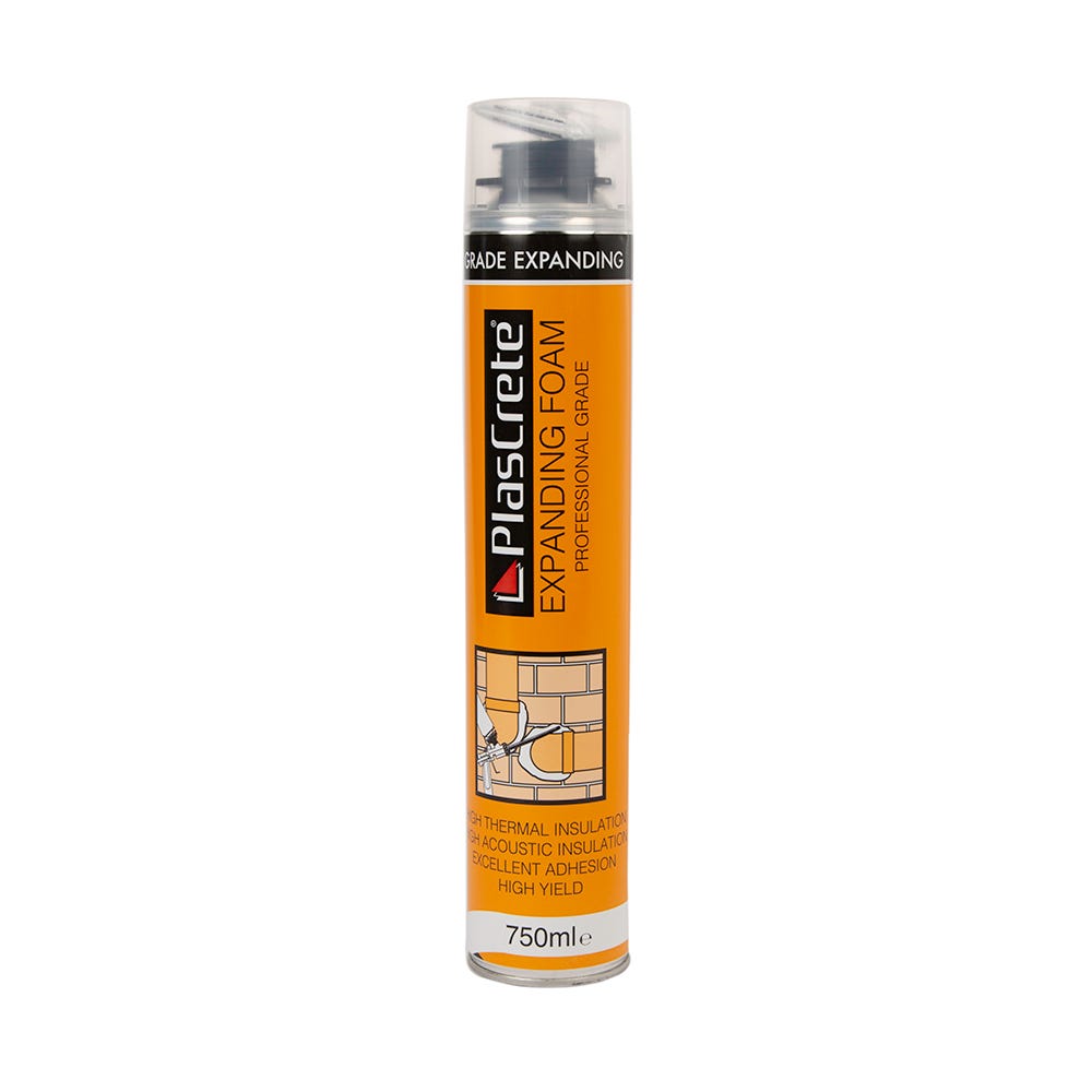 Product image for Plascrete Gun Grade PU Expanding Foam Filler 750ml