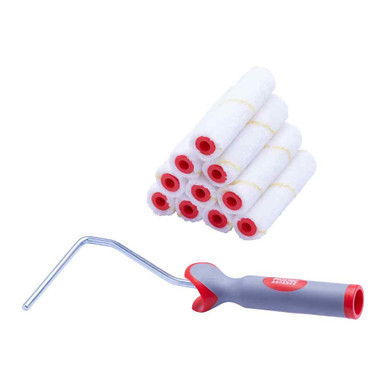 Product image for Prodec 4'' Short Pile Microfibre Roller & Frame Pack Of 10