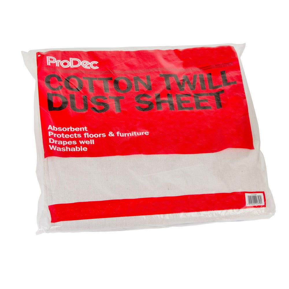 Product image for Prodec Cotton Twill Dust Sheet 24' X 3'