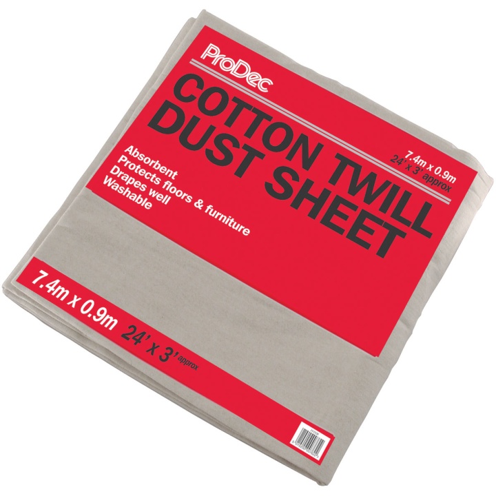 Image of Prodec Cotton Twill Dust Sheet 24' X 3'
