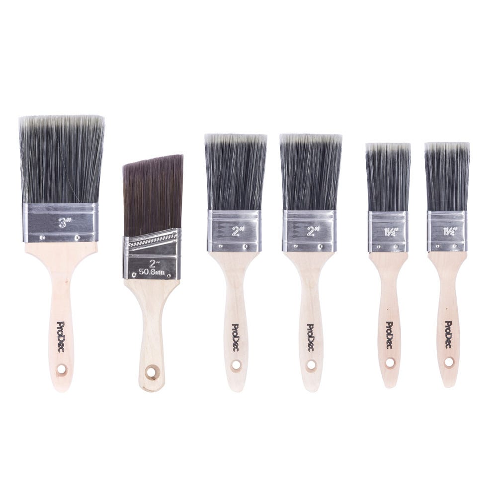 Product image for Prodec Trojan 6 Piece Brush Set With Woodworker Brush