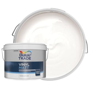 Product image for Dulux Trade Vinyl Matt 10L Pure Brilliant White