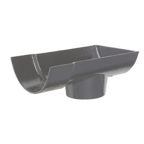 Product image for Cast Iron Half Round Guttering Dropend External 115x75mm Outlet Primed