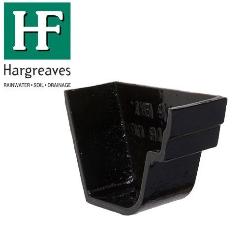 Product image for 115mm Primed Cast Iron Notts OG Gutter External Stopend for Spigots