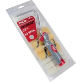 Product image for Prodec 4'' Assorted Mini Rollers & Frame Pack Of 10