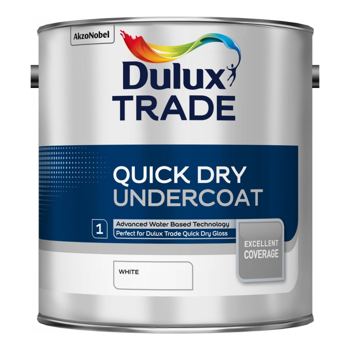 Product image for Dulux Trade Quick Dry Undercoat Paint 2.5L White