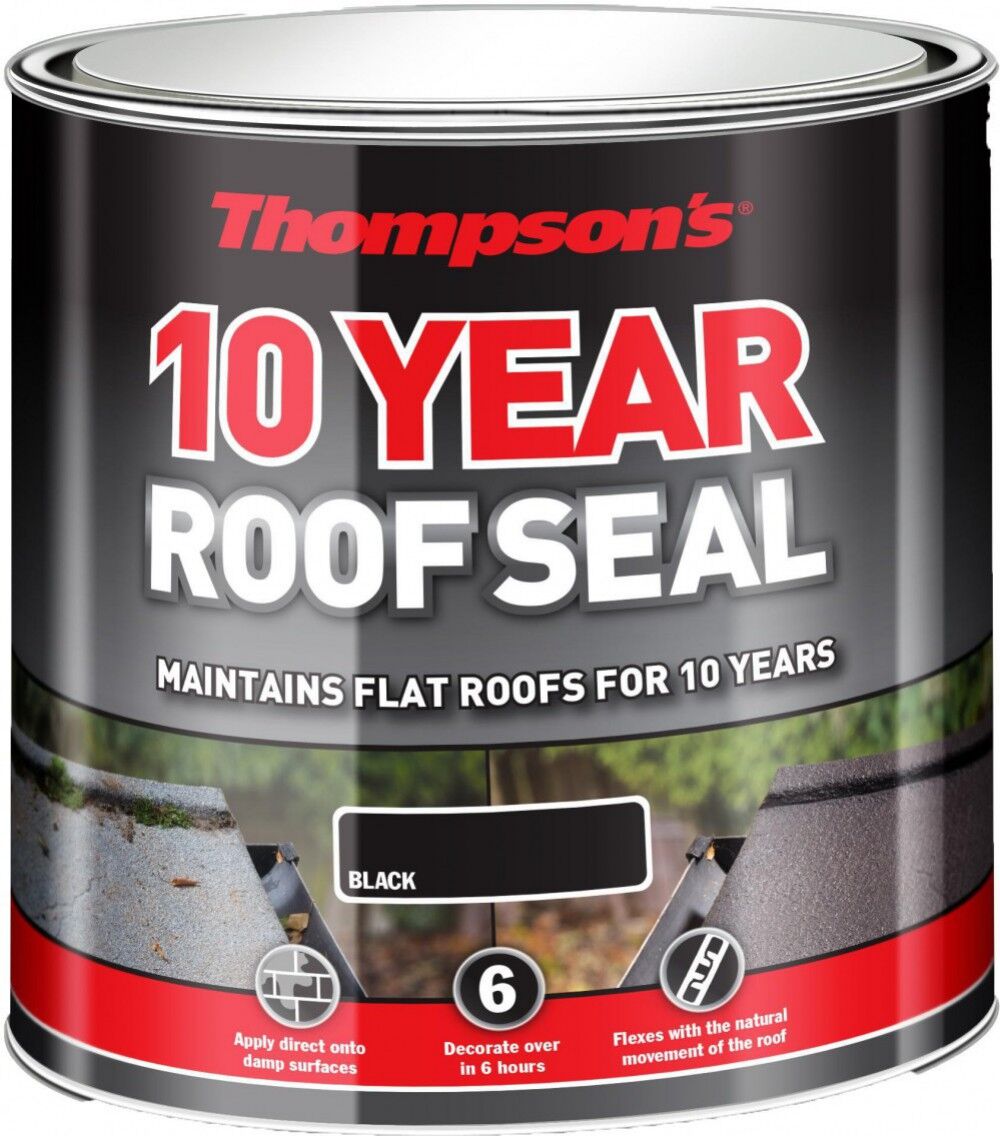 Image of Thompsons 10 Year Roof Seal Black 1ltr