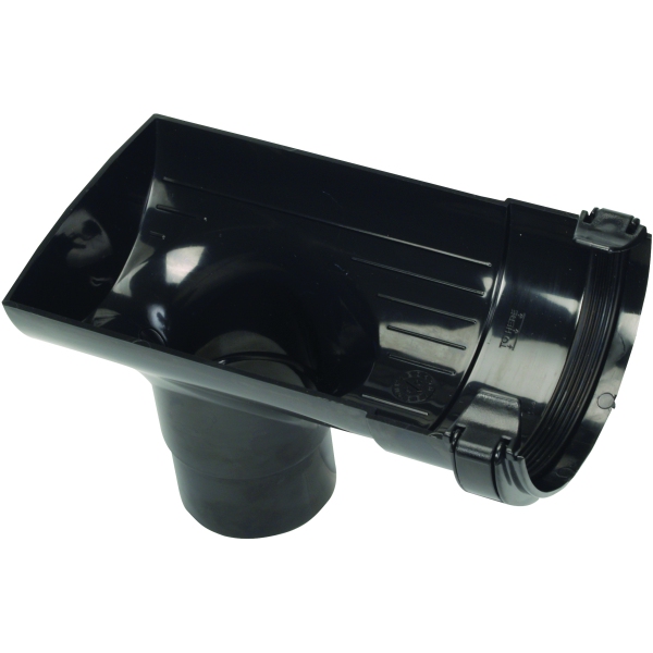 Product image for Half Round Gutter Stopend Outlet 112mm Black