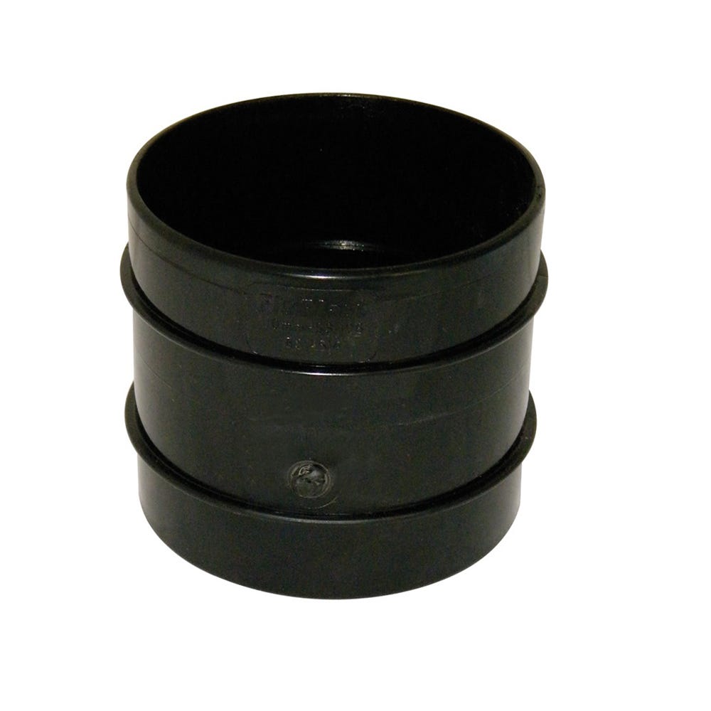 Product image for 110mm FloPlast Solvent Soil Coupling Double Socket Black