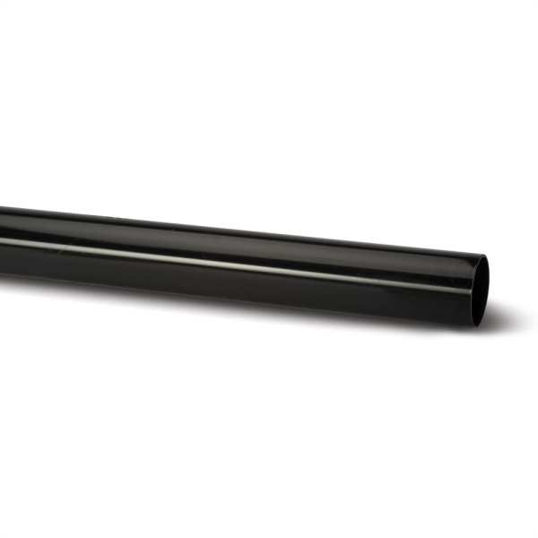 Product image for Round Downpipe 4m Pipe Black 68mm