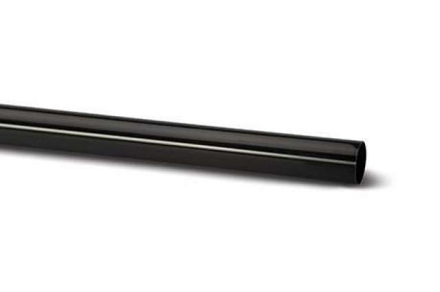 Image of Round Downpipe 4m Pipe Black 68mm