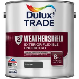 Product image for Dulux Trade Weathershield Exterior Undercoat Dark Grey 2.5l