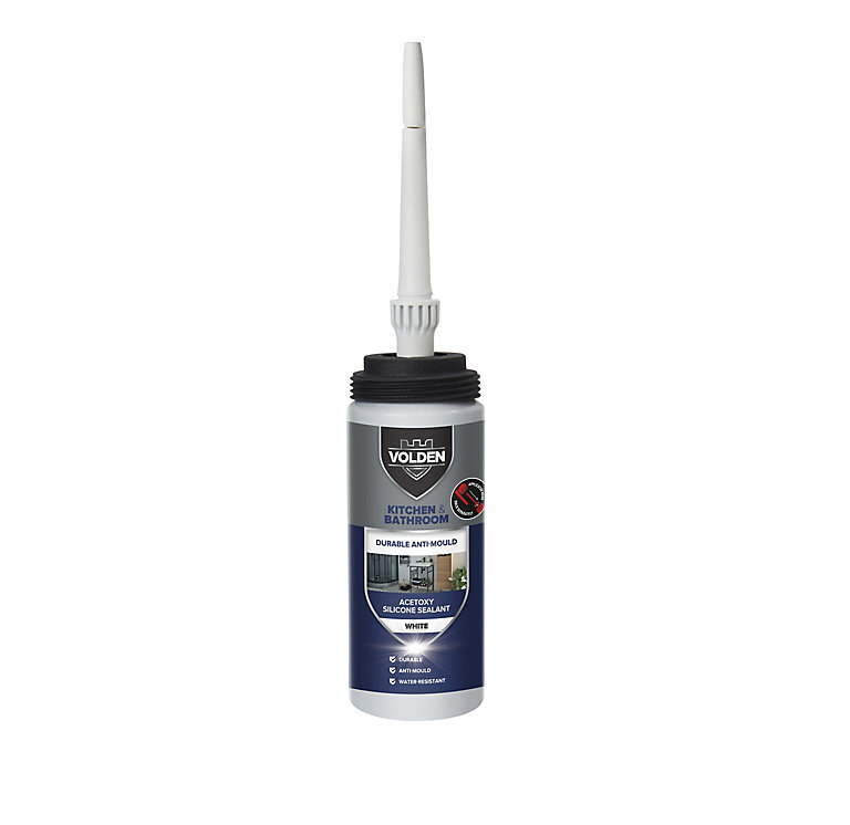 Product image for Volden White Silicone-based Bathroom & kitchen Pressurised cartridge Sealant, 100ml