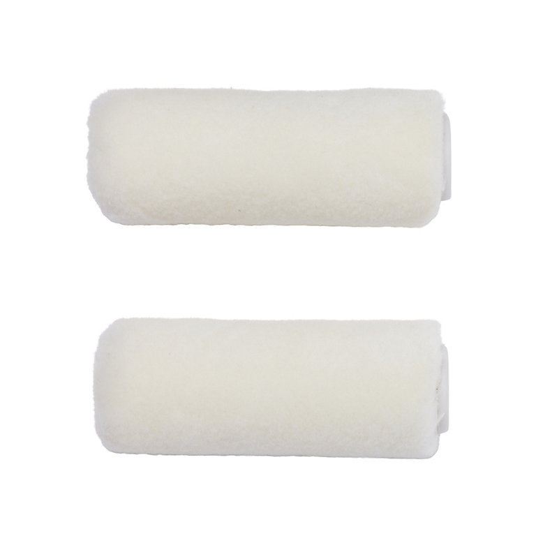 Product image for GoodHome Short Pile Mohair Roller sleeve, Pack of 2